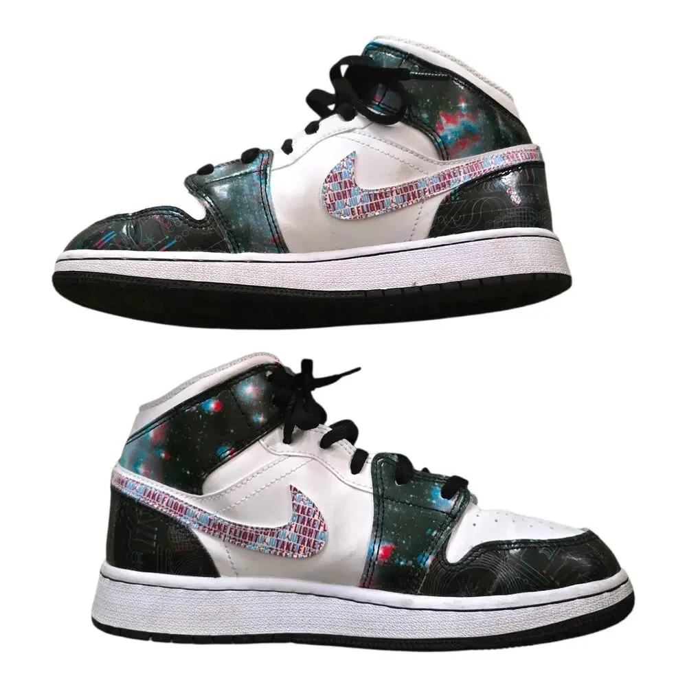 Nike Air Jordan 1 Mid SE GS Take Flight BQ6931-114 Youth Size 5.5Y
